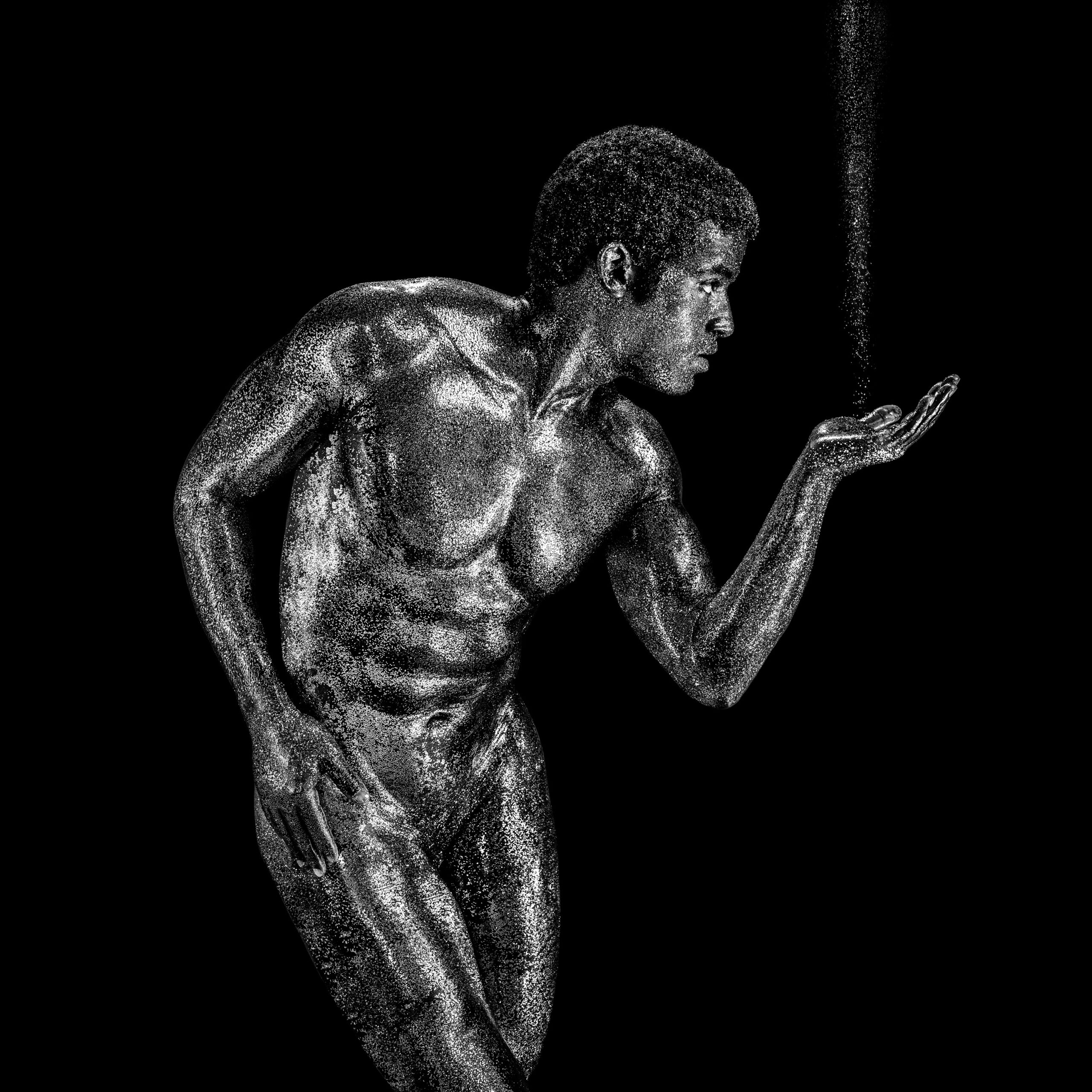 Giuliano Bekor The Others Series OT6A Triptych L Print size 40x40 Inches